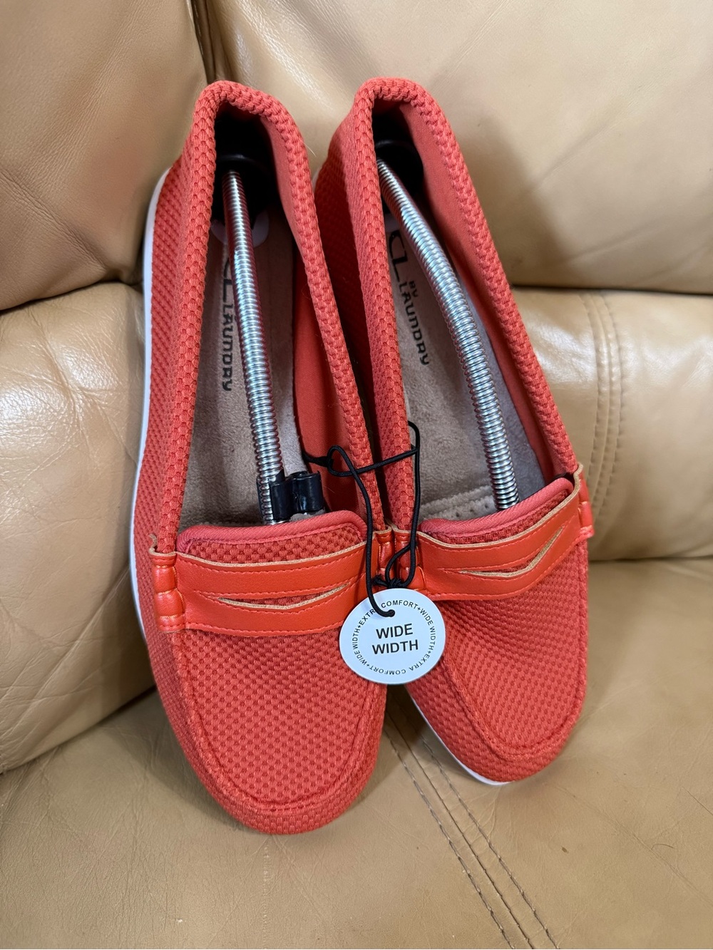 CL by Laundry Coral Knit Penny Loafers Women’s 9W Wide Width NWT